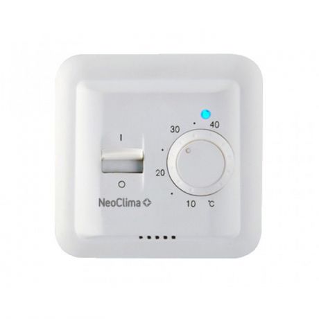 Терморегулятор Neoclima встраиваемый, аналоговый, NCTR-10AM, белый