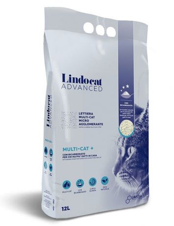 LINDOCAT Наполнитель комкующийся без запаха "Multi-Cat+", 12л