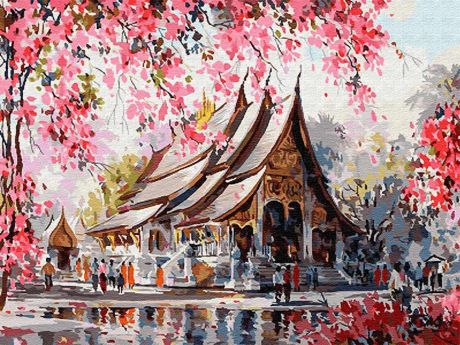 Картина по номерам Цветной "Весенний Тайланд" 40х50см