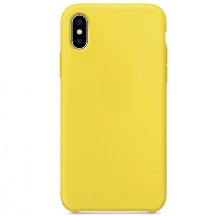 Чехол силиконовый Silicone Case для iPhone X / XS, желтый