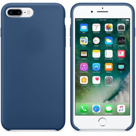 Чехол силиконовый Silicone Case для iPhone 7 Plus / 8 Plus, глубокий синий