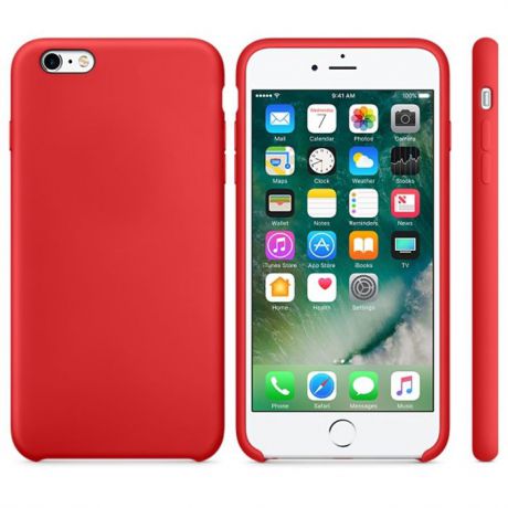 Чехол силиконовый Silicone Case для iPhone 6 / 6S, красный