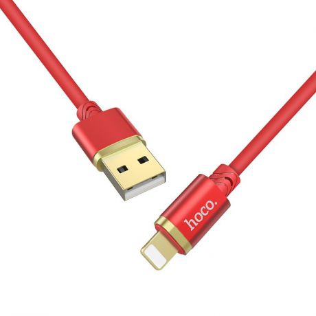 Силиконовый USB кабель HOCO U45 для iPhone 1м Красный