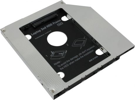 SS95, Адаптер оптибей SATA/miniSATA (SlimSATA) для подключения HDD/SSD 2,5 дюйма к ноутбуку вместо DVD, Espada