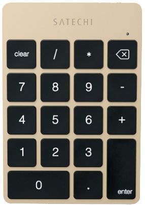 Беспроводная клавиатура Satechi Slim Rechargeable Aluminum Bluetooth Keypad золотая ST-SALKPG