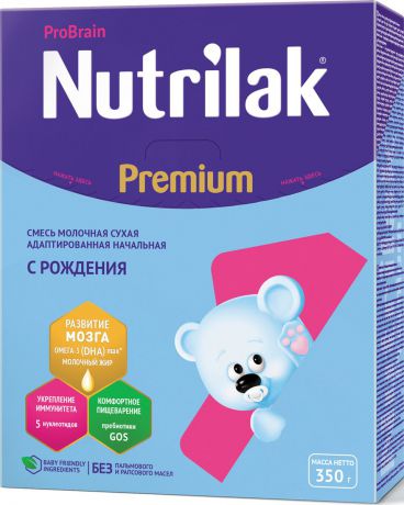 Nutrilak Premium+ 1 смесь молочная с 0 месяцев, 350 г
