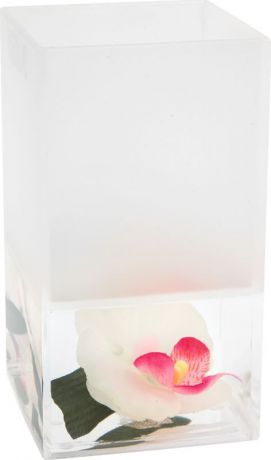 Стакан для зубных щеток Verran White Orchid, 850-21, прозрачный, 250 мл