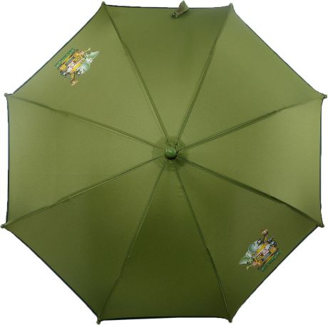 Зонт-трость детский ArtRain, механика, цвет: темно-зеленый. 1552-07