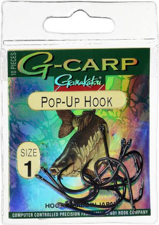 Крючок рыболовный Gamakatsu "G-Carp. Pop-Up Hook", №1, 10 шт