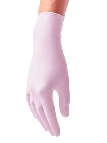 Перчатки хозяйственные Benovy, нежно-розовые, виниловые, 50 пар