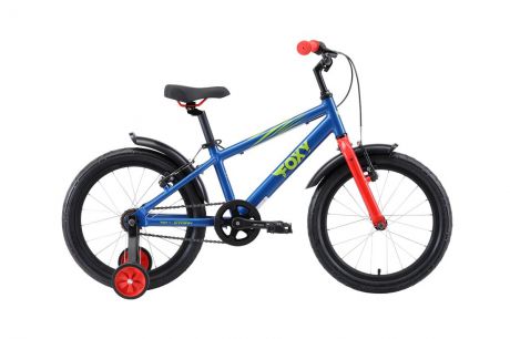 Велосипед STARK Foxy 18 2019 one синий/зелёный/красный