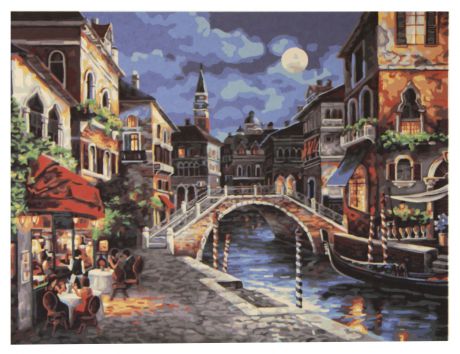 Набор для рисования по номерам Рыжий Кот "Ночная Венеция", 40 х 50 см