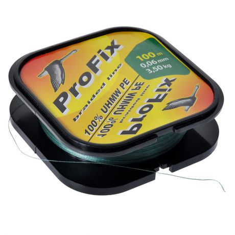 Плетеный шнур "ProFix Dark-Green", толщина 0,06 мм, длина 100 м