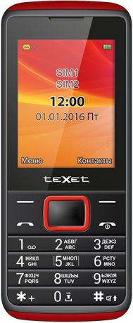 Мобильный телефон teXet TM-214 Dual sim Red Black