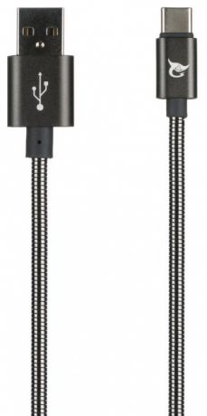 Дата-кабель Elray AC20MBC12GR USB-Type-C 1,2м металлическая оплетка Black