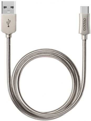 Дата-кабель Deppa Steel Type-C 1.2м металлическая оплетка