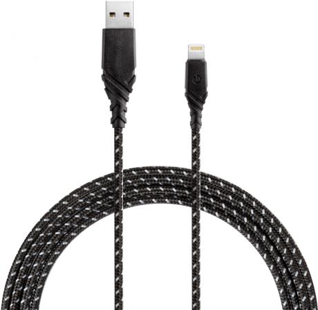 Дата-кабель Energea NyloGlitz USB-Lightning Apple MFI 1,5м Black