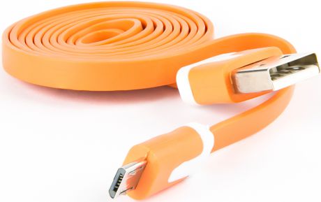 Дата-кабель RedLine USB-microUSB плоский Orange