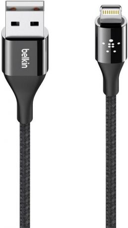 Дата-кабель Belkin Premium Kevlar Lightning-USB 1,2м Black (F8J207bt04-BLK)