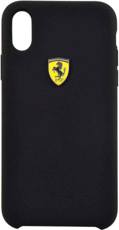 Клип-кейс Ferrari для iPhone XS силикон Black