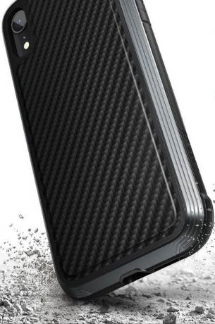 Клип-кейс X-Doria iPhone XR противоударный карбон Black