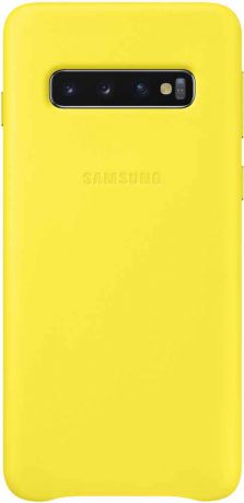Клип-кейс Samsung Galaxy S10 EF-VG973L кожа Yellow