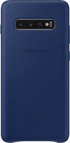 Клип-кейс Samsung Galaxy S10 Plus EF-VG975L кожа Navy