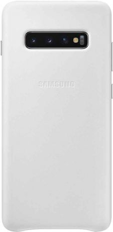 Клип-кейс Samsung Galaxy S10 Plus EF-VG975L кожа White