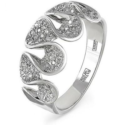 Кольцо с 13 бриллиантами из белого золота