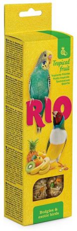 Палочки RIO Sticks Tropical Fruit с тропическими фруктами для волнистых попугайчиков и экзотов (2 х 40 г, )
