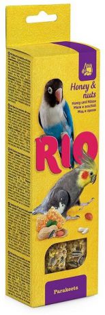 Палочки RIO Sticks Honey and Nuts с медом и орехами для средних попугаев (2 х 75 г, )