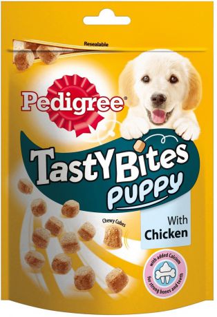 Лакомство Pedigree Tasty Bites Puppy ароматные кусочки для щенков (125 г, Курица)