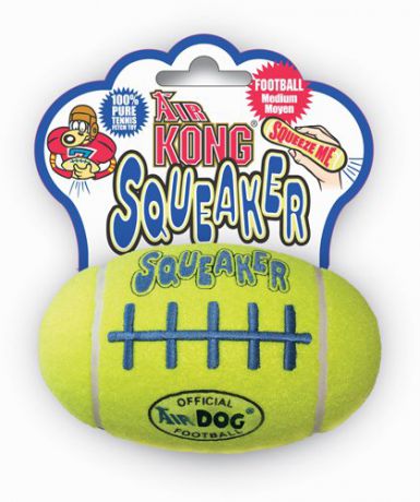 Игрушка Kong Air Dog Squeaker Football Мяч-регби большой для собак 19 см