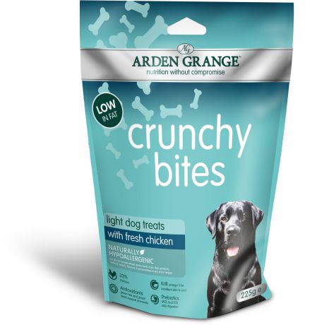 Лакомство Arden Grange Crunchy Bites Light диетическое для собак (225 г, Курица)