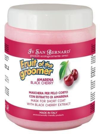Маска Iv San Bernard Fruit of the Grommer Black Cherry восстанавливающая для короткой шерсти собак и кошек с протеинами шелка (1 л)