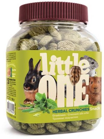 Лакомство Little One Snack Herbal Crunchies Травяные подушечки для грызунов 100 г (100 г, )