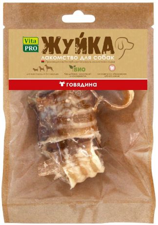 Лакомство Vita Pro Жуйка трахея говяжья колечки для собак (35 г, Говядина)