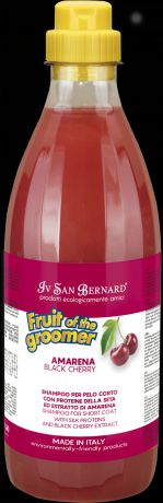 Шампунь Iv San Bernard Fruit of the Grommer Black Cherry для короткой шерсти собак с протеинами шелка (1 л, )