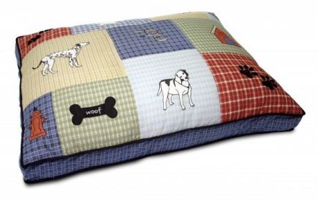 Лежак-матрас Petmate Pet Bedding Quilted Classic Dog Applique для собак, со съемным чехлом, 91х69 см