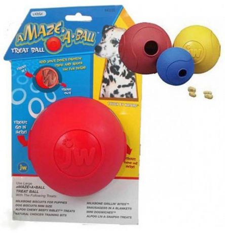 Игрушка JW Pet Amaze-A-Ball Medium Мяч, наполняемый лакомством, средний для собак