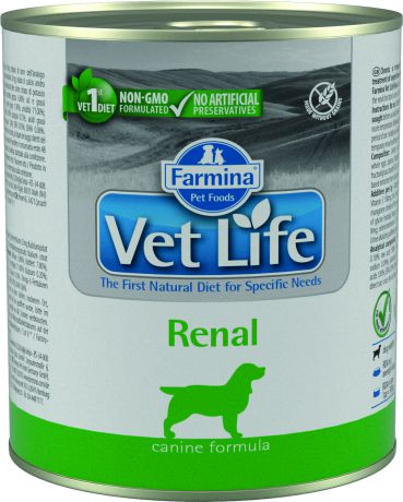 Паштет VET Life Natural Diet Dog Renal для собак (300 г, )