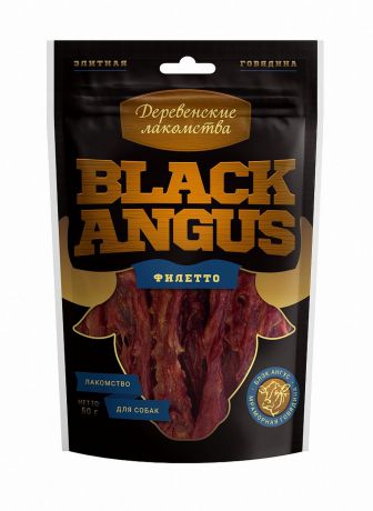 Лакомство Деревенские Лакомства Black angus из говядины для собак (50 г, Вырезка)