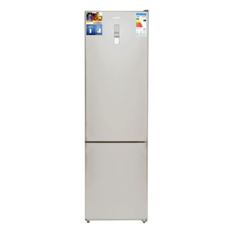 Холодильник REEX RF 20133 DNF S, двухкамерный, нержавеющая сталь