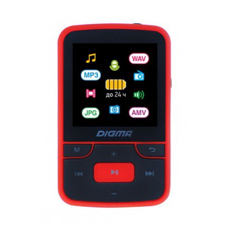 MP3 плеер DIGMA T4 flash 8Гб черный/красный [t4br]