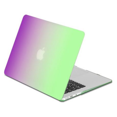 Чехол для ноутбука 13.0" DF MacCase-02, зеленый/фиолетовый, для MacBook Air Retina (A1932) [df maccase-02 (purple+green)]
