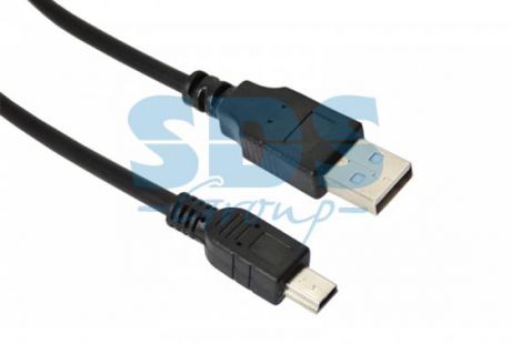 Шнур mini USB (male) - USB-A (male) 3M черный REXANT
