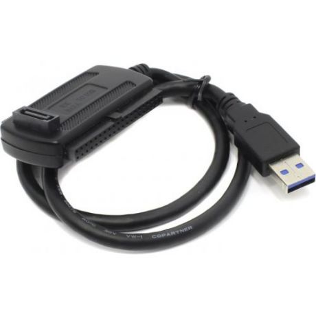 Кабель-адаптер VCOM CU814 USB3.0 - SATA/IDE (2.5"/3.5") , внешний БП