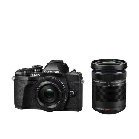 Фотоаппарат Olympus OM-D E-M10 Mark III Pancake Double Zoom Kit с объективами 14-42 EZ и 40-150mm черный (V207074BE000)