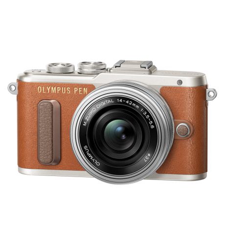 Фотоаппарат Olympus PEN E-PL8 Pancake Kit с 14-42 EZ коричневый (V205082NE000)