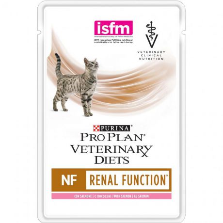 Консервированный корм Purina Pro Plan Veterinary diets NF корм для кошек при патологии почек, с лососем, пауч, 85 г 12381670